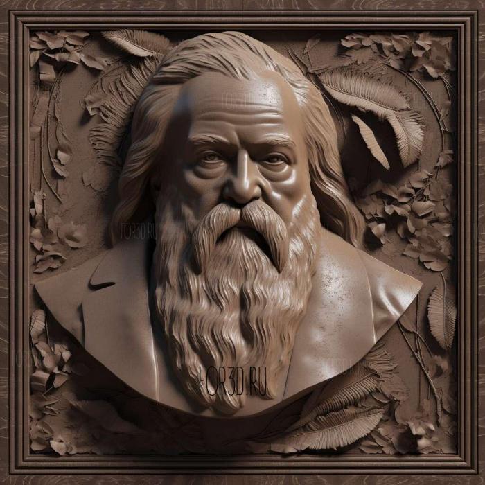 Johannes Brahms 2 stl model for CNC